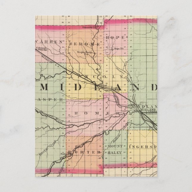 Carte du comté de Midland, Michigan (Devant)