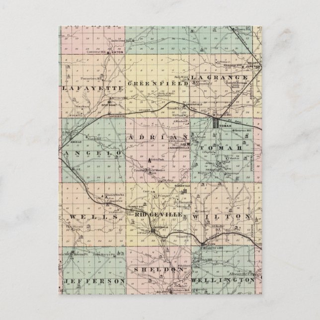 Carte du comté de Monroe, État du Wisconsin (Devant)