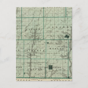 Carte du comté de Page, État de l'Iowa