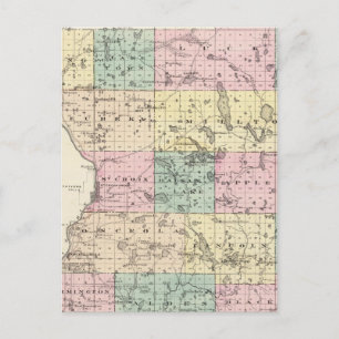 Carte du comté de Polk, État du Wisconsin