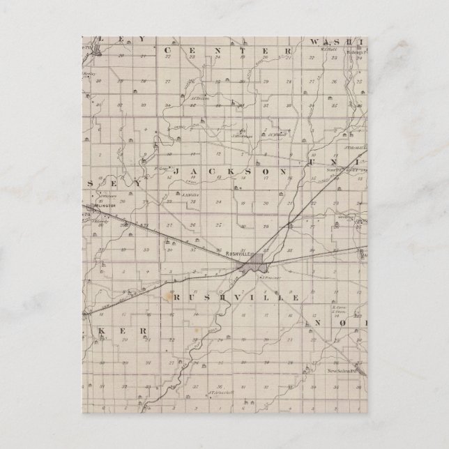 Carte du comté de Rush (Devant)