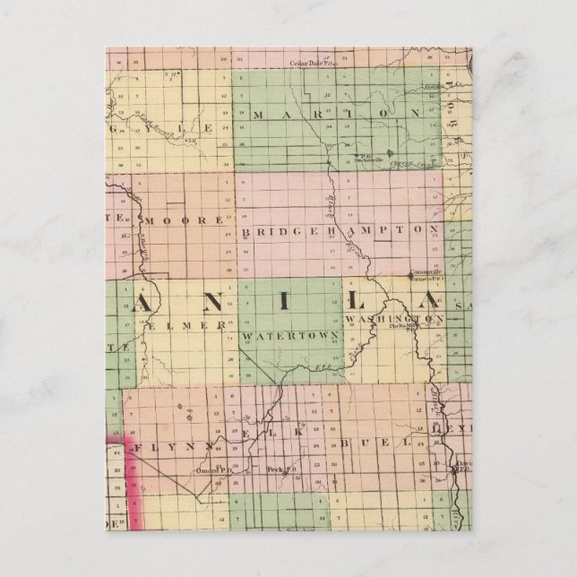 Carte du comté de Sanilac, Michigan (Devant)