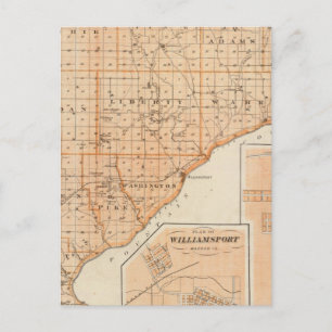 Carte du comté de Warren avec plan du Liban-Ouest