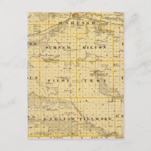 Carte du comté d'Iowa, État de l'Iowa