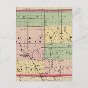 Carte du comté d'Ogemaw, Michigan