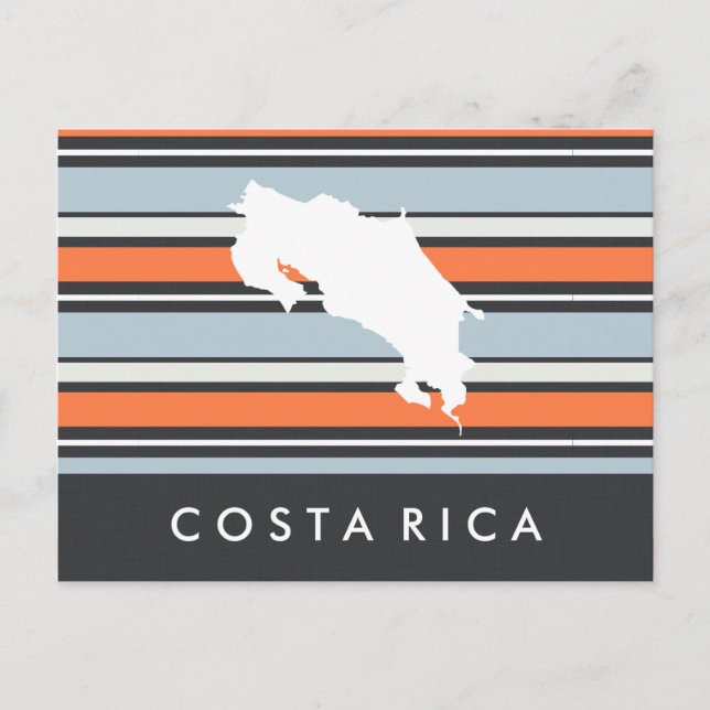 Carte du Costa Rica : Les formes modernes (Devant)