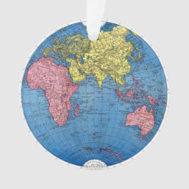 Carte du cru 1915 du globe d'atlas du monde