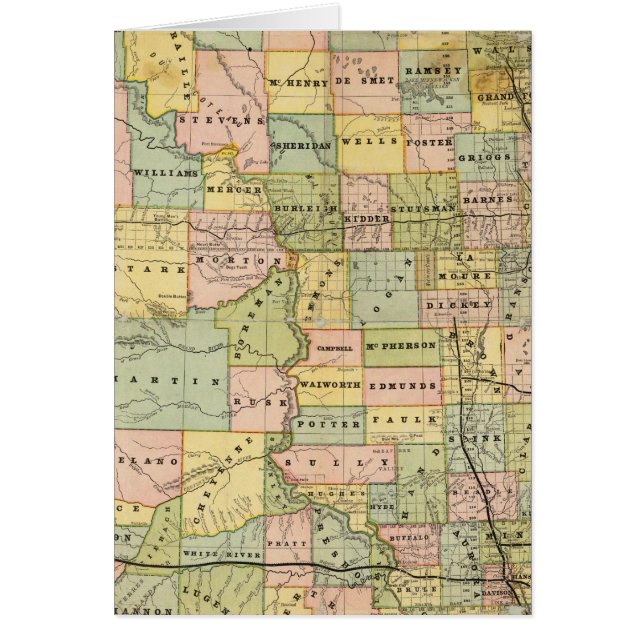 Carte du Dakota (Devant)