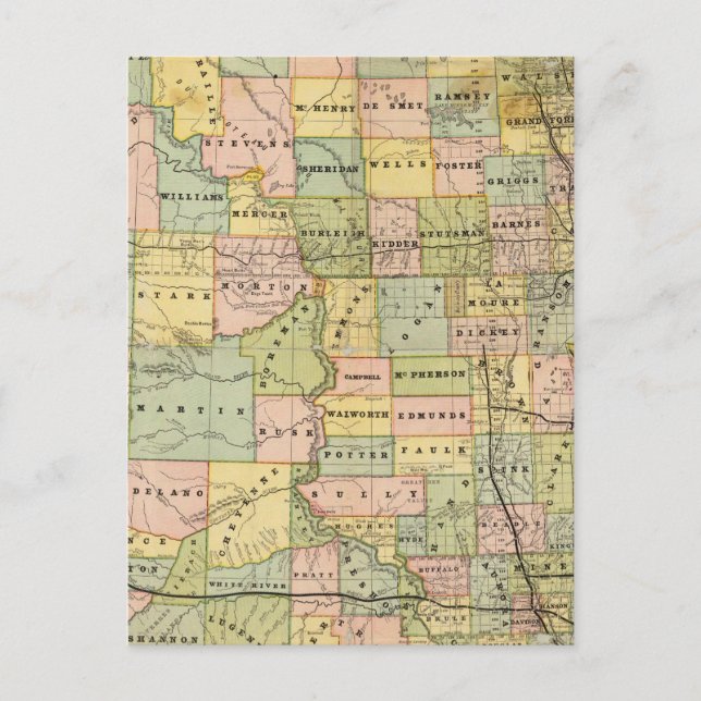 Carte du Dakota (Devant)