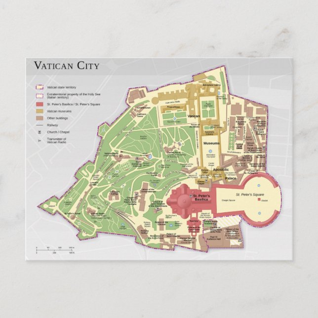 Carte du diagramme de la ville du Vatican (Devant)