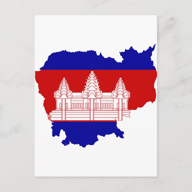 Carte du drapeau cambodgien KH (Devant)