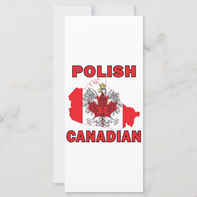 Carte du drapeau canadien polonais (Devant)