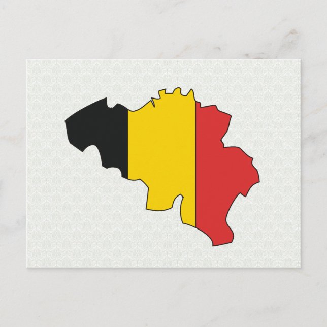 Carte du drapeau de Belgique taille réelle (Devant)
