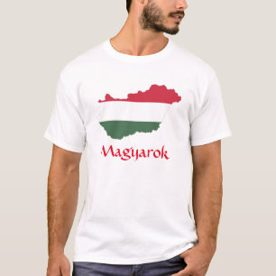 Carte du drapeau de Hongrie T-shirt Magyarok