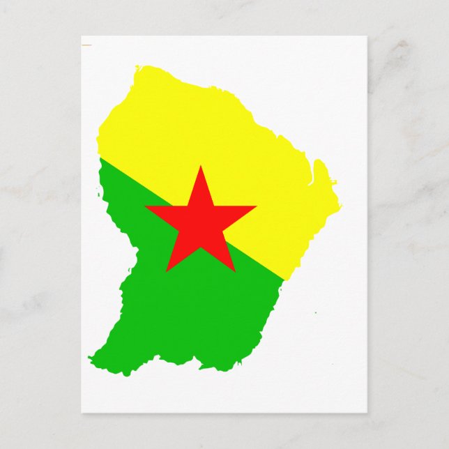 Carte du drapeau de la Guyane française (Devant)