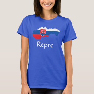Carte du drapeau de la Slovaquie Répre T-shirt