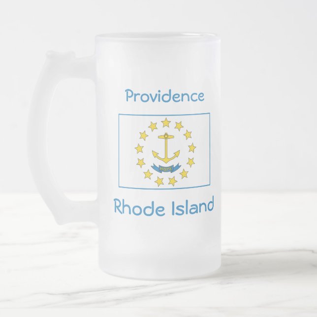 Carte du drapeau de l'île de Rhode City Mug (Gauche)