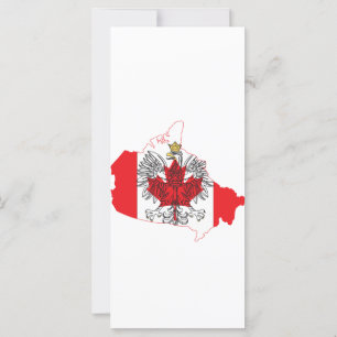 Carte du drapeau de Pologne Canada