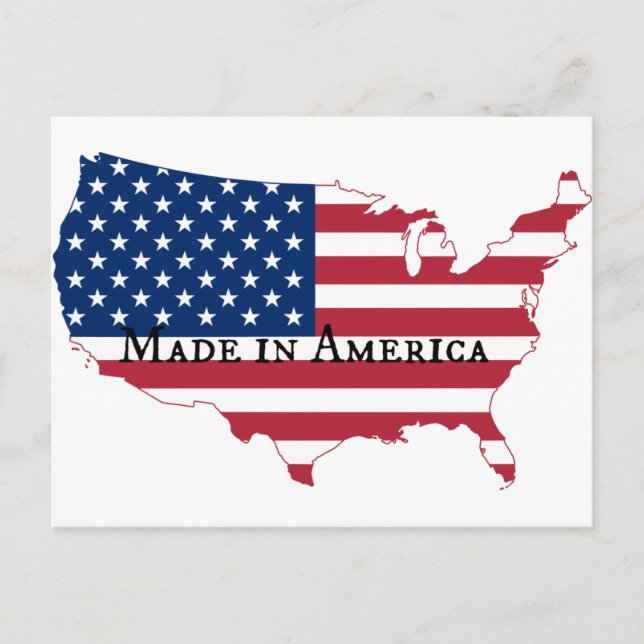 Carte du drapeau des États-Unis Silhouette (Devant)
