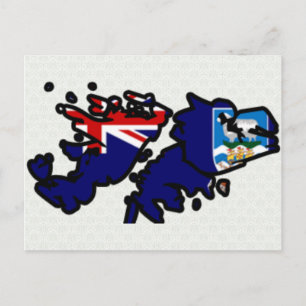 Carte du drapeau des îles Falkland grandeur