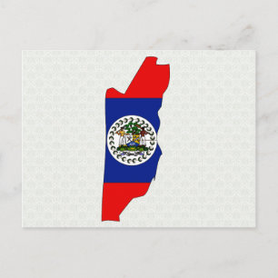 Carte du drapeau du Belize grandeur nature