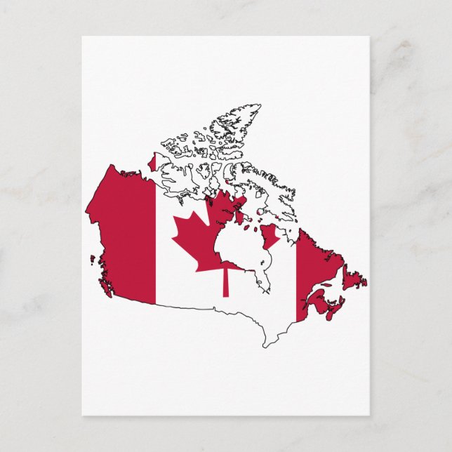Carte du drapeau du Canada (Devant)