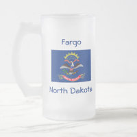 Carte du drapeau du Dakota du Nord City Mug