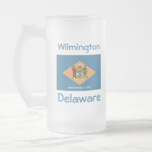 Carte du drapeau du Delaware City Mug