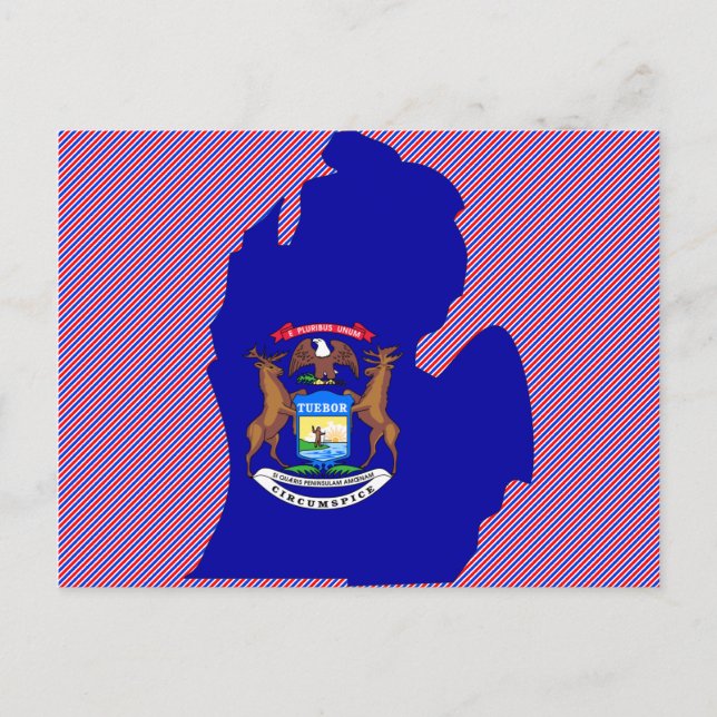Carte du drapeau du Michigan (Devant)