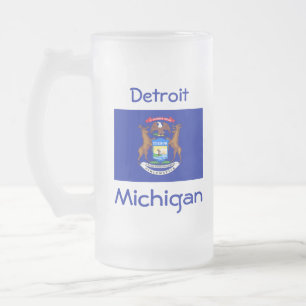 Carte du drapeau du Michigan City Mug