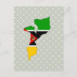 Carte du drapeau du Mozambique pleine taille