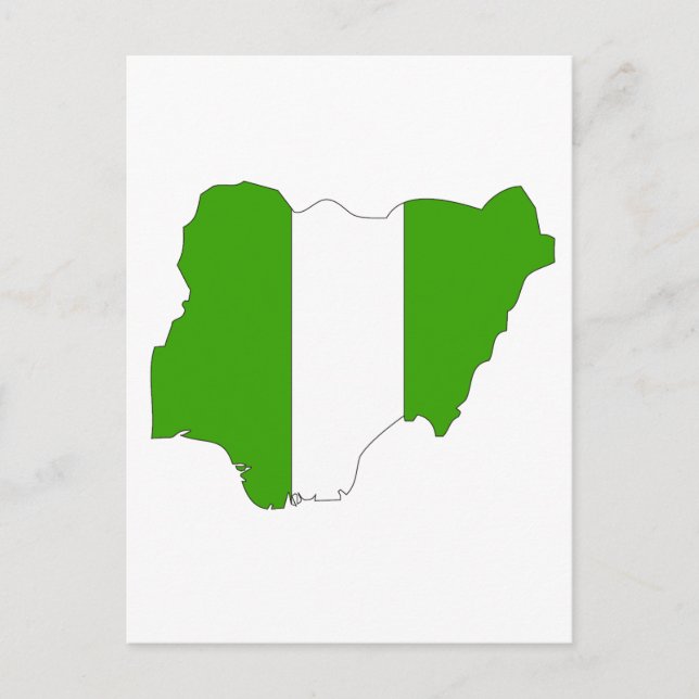 Carte du drapeau du Nigeria (Devant)