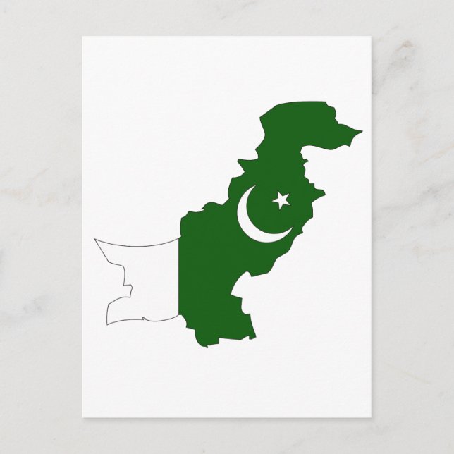 Carte du drapeau du Pakistan (Devant)