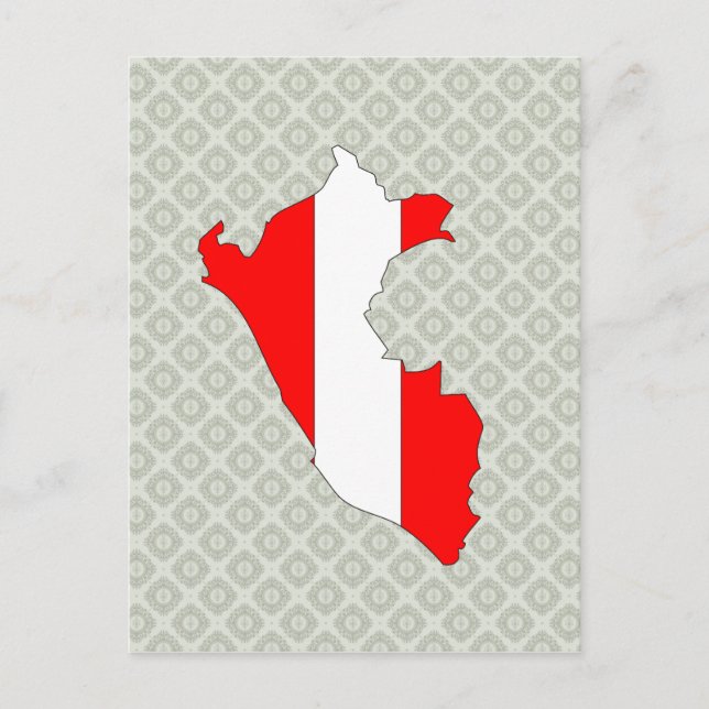 Carte du drapeau du Pérou pleine taille (Devant)