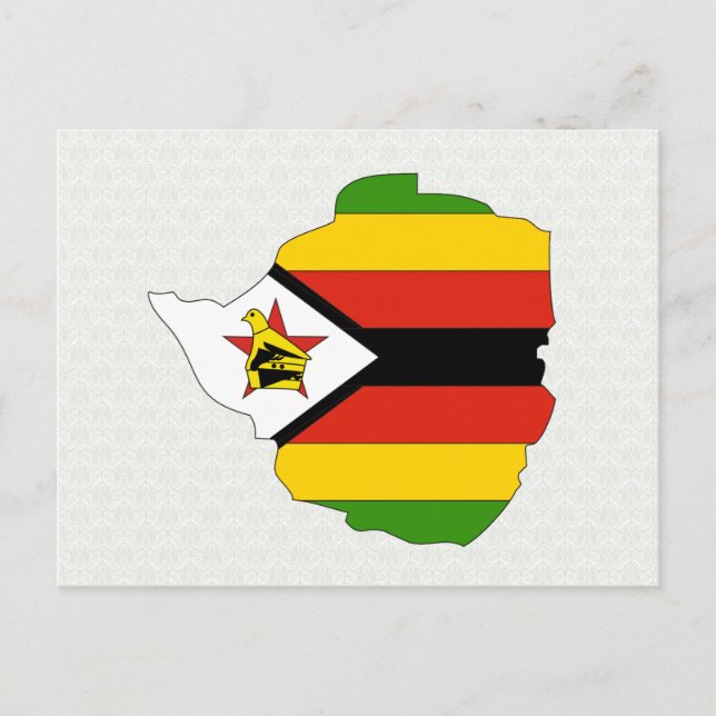 Carte du drapeau du Zimbabwe pleine taille (Devant)