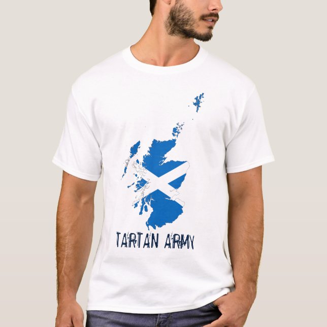 Carte du drapeau écossais T-shirt de l'armée de Ta (Devant)
