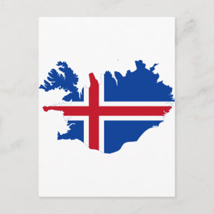 Carte du drapeau islandais IS Ísland