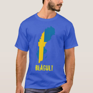 Carte du drapeau suédois T-shirt Blågult