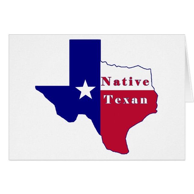 Carte du drapeau texan natif (Devant horizontal)