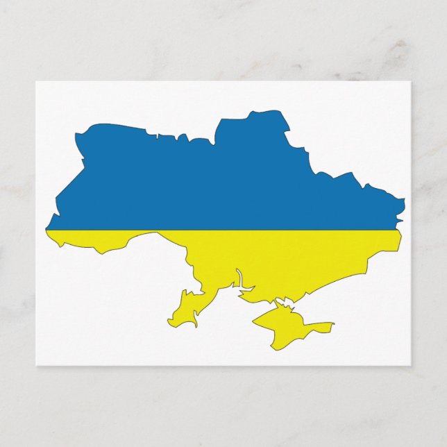 Carte du drapeau ukrainien (Devant)