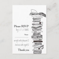 Carte du faire-part de mariage RSVP de Booklovers