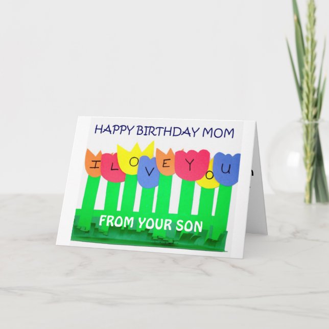 CARTE DU FILS À LA MÈRE LE JEUDI DE L'ANNIVERSAIRE (Devant)