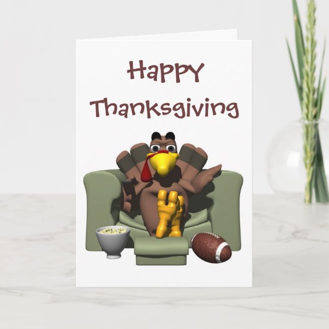 Carte du football de bon thanksgiving (Devant)