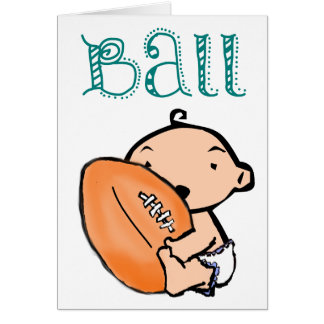 Carte du football de Luv de bébé