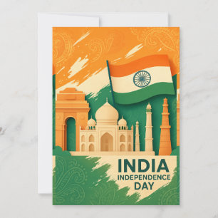 Carte du jour de l'indépendance de l'Inde