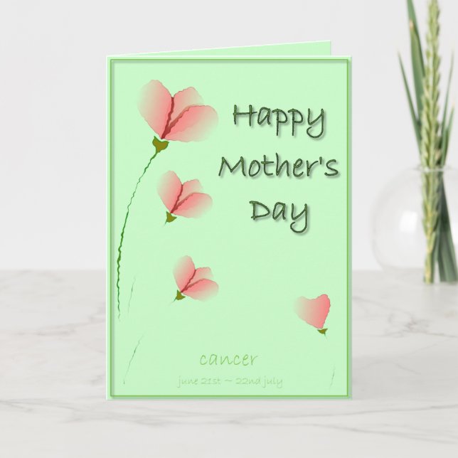 Carte du jour de mère de Cancer (Devant)