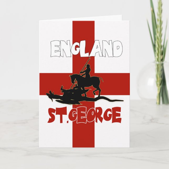 Carte du jour de St George - St George et dragon (Devant)