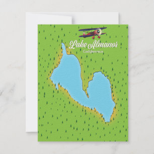 carte du lac Almanor Californie États-Unis