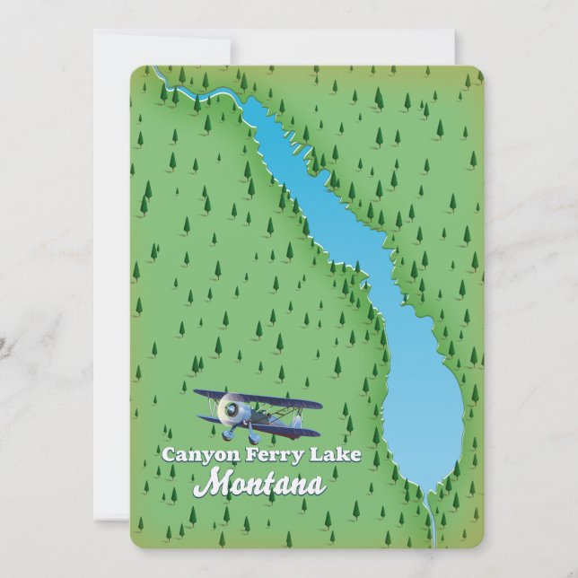 Carte du lac Canyon Ferry Lake Montana (Devant)