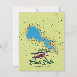 Carte du lac Clear Californie États-Unis